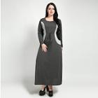 Romwe Plus Cut And Sew Panel Drawstring Waist Dress