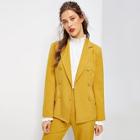 Romwe Self Adjustable Belted Blazer