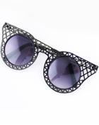 Romwe Black Hollow Cool Sunglasses