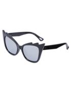 Romwe Black Fashionable Cat Eye Lenses Sunglasses