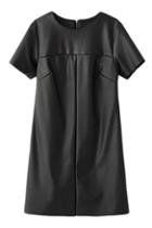Romwe Black Pu Dress
