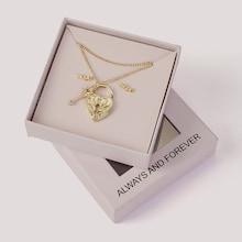 Romwe Mothers Day Gift Key Necklace & Letter Earrings Set 3packs