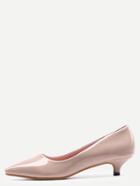 Romwe Apricot Pointed Toe Stiletto Pumps