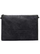Romwe Black Zipper Strap Embellished Pu Bag