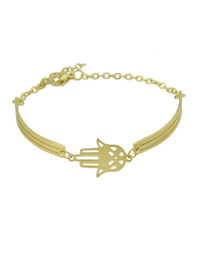 Romwe Golden Feminine Fashion Hand Bracelet