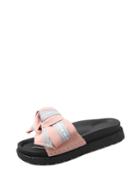 Romwe Bow Tie Design Flatform Slides