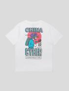 Romwe Men Letter Logo Crewneck T-shirt