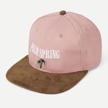 Romwe Embroidered Letter Snap Cap