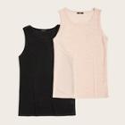 Romwe Guys Pocket Front Solid Tank Top 2pcs