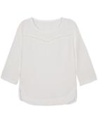 Romwe Round Neck With Split Loose T-shirt