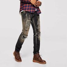 Romwe Men Make Old Destroyed Jeans