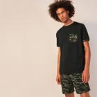 Romwe Guys Camo Pocket Patched Top & Shorts Set