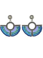 Romwe At-silver Boho Antique Colorful Beads Earrings