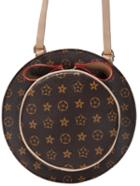 Romwe Faux Printed Leather Bow Hat Shaped Backpack