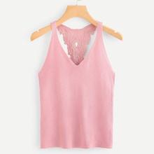 Romwe Cut Out Ribbed Top