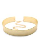 Romwe Gold Waist Belt With Chain
