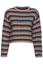 Romwe Romwe Knitted Striped Long-sleeved Jumper