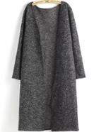 Romwe Open Front Loose Coat