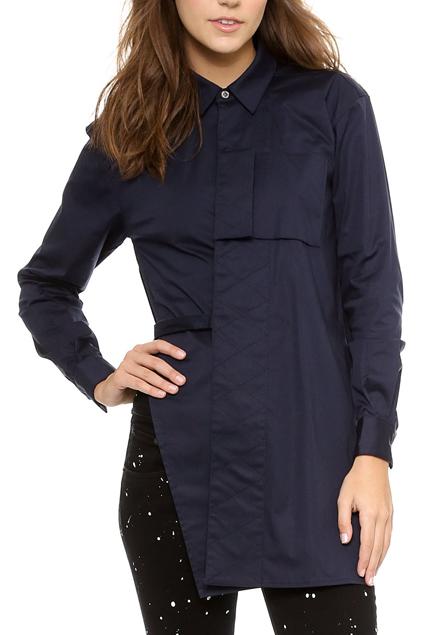 Romwe Split Asymmetric Casual Shirt