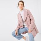 Romwe Notched Collar Buttoned Coat