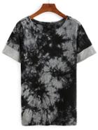 Romwe Tie Dye Print T-shirt