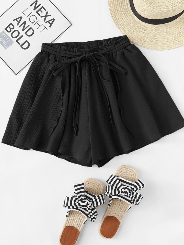 Romwe Bow Tie Shorts
