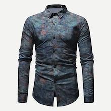 Romwe Men Curved Hem Shirt