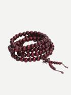 Romwe Ruyi Knotted Wooden 108 Beads Bracelet