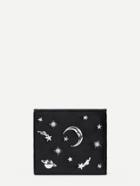 Romwe Moon & Star Detail Pu Wallet