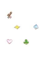 Romwe Multicolor Poker Design Plated Stud Set