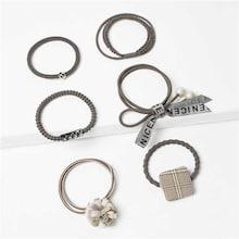Romwe Knot & Floral Hair Tie 6pcs