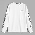 Romwe Guys Letter Print T-shirt