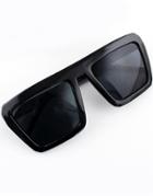 Romwe Black Lenses Square Frame Sunglasses