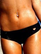 Romwe Heart Cutout Black Low-rise Bikini Bottom