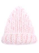 Romwe Cream Pink Chunky Knit Beanie Hat