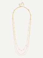 Romwe Three Layered Delicate Necklace With Faux Pearl