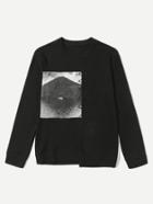 Romwe Men Graphic Print Asymmetric Hem Pullover