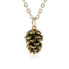 Romwe Pine Nut Pendant Chain Necklace