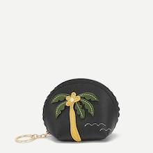 Romwe Coconut Palm Patch Scallop Purse