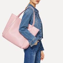 Romwe Studded Detail Pu Tote Bag