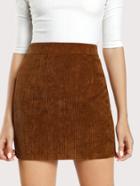 Romwe Solid Bodycon Skirt