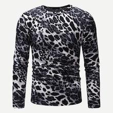 Romwe Men Leopard Print Tee