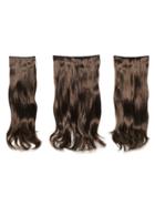 Romwe Warm Brunette Clip In Soft Wave Hair Extension 3pcs