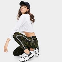 Romwe Checkerboard Panel Camo Print Leggings