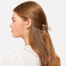 Romwe Faux Pearl Detail Star Shaped Hair Clip
