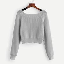 Romwe Off-shoulder Solid Jumper