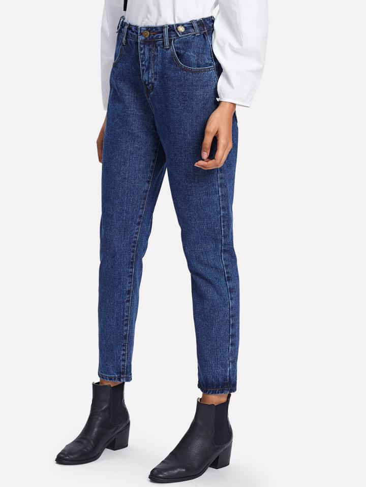 Romwe Carrot Crop Jeans
