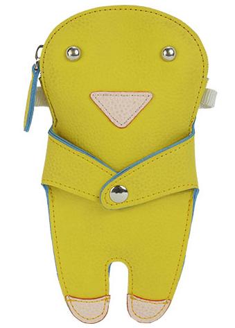 Romwe Grass Green Cartoon Zipper Pu Clutches