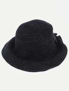 Romwe Black Sweet Bow Lace Hat