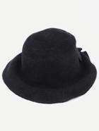 Romwe Black Sweet Bow Lace Hat